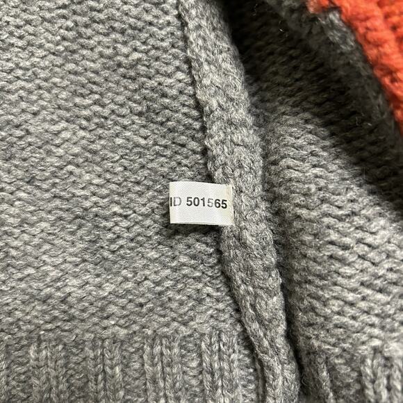 Abercrombie & Fitch 100% Lamb Wool Knit Zip Up Grey Sweater Size Medium - Picture 5 of 13